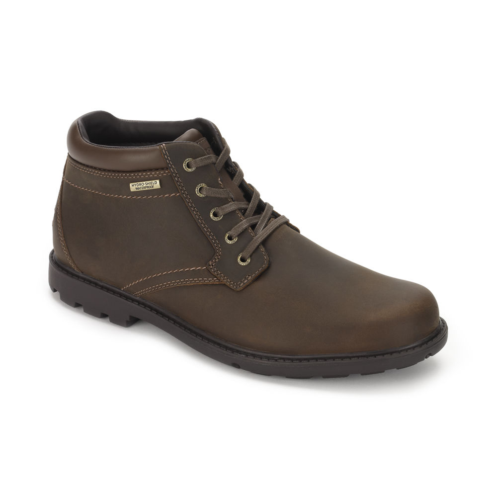 Rockport Mens Boots Brown - Rugged Bucks Waterproof - UK 149-CAYWMP